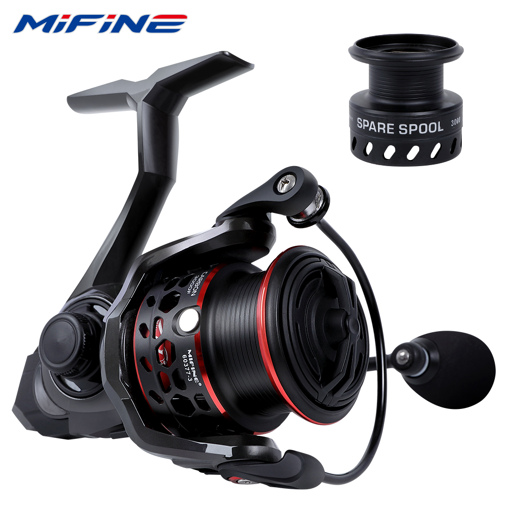 Reel Spare Spool - MIFINE-carretes giratorios ultraligeros de carbono, rueda